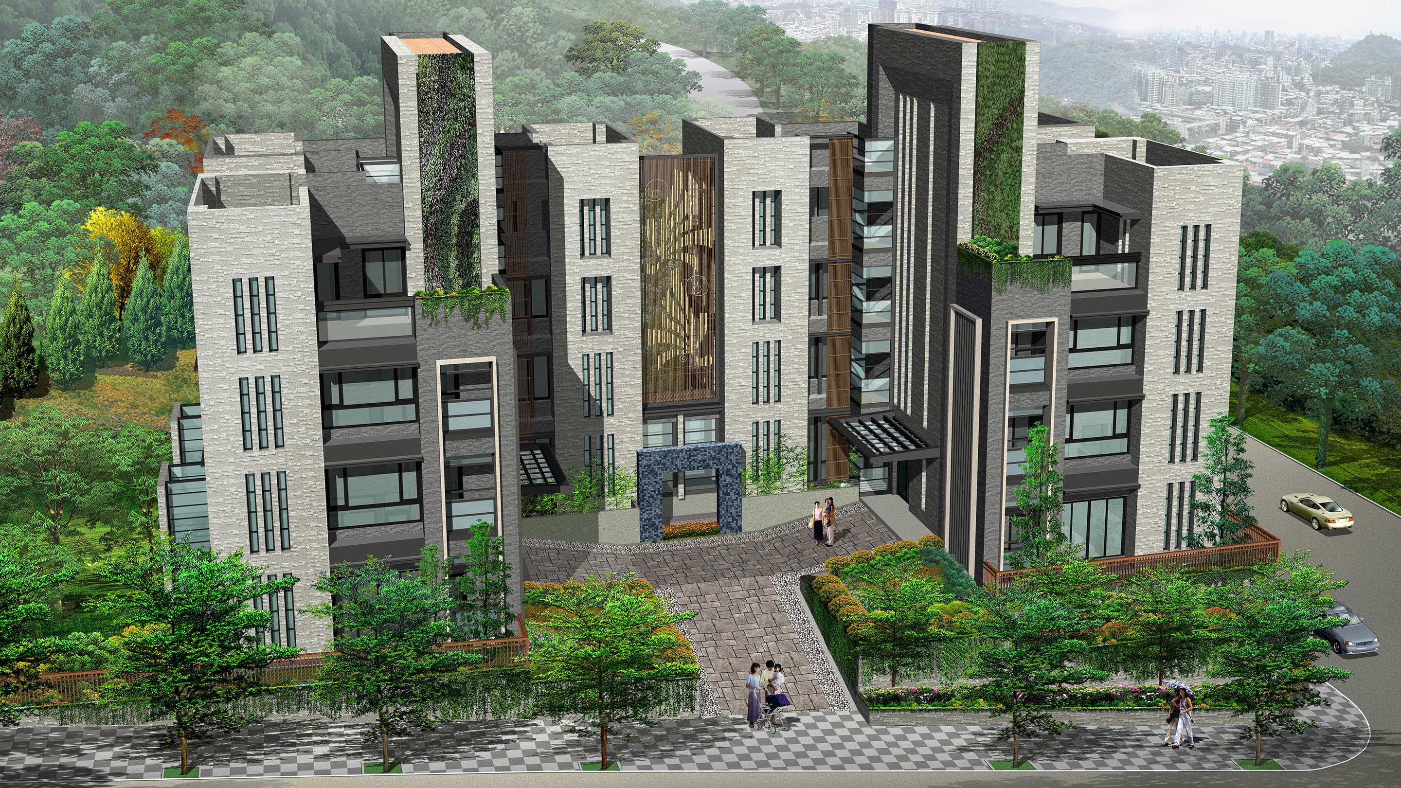 碧澄市<br>3D外觀情境示意圖